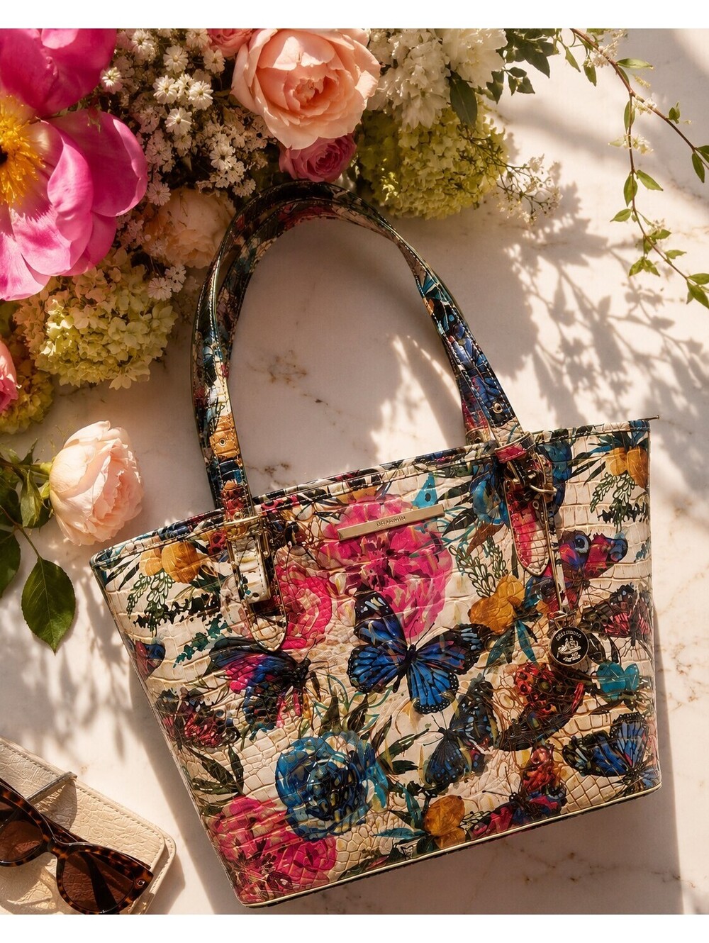Brahmin Medium Asher Tote Butterfly Bag